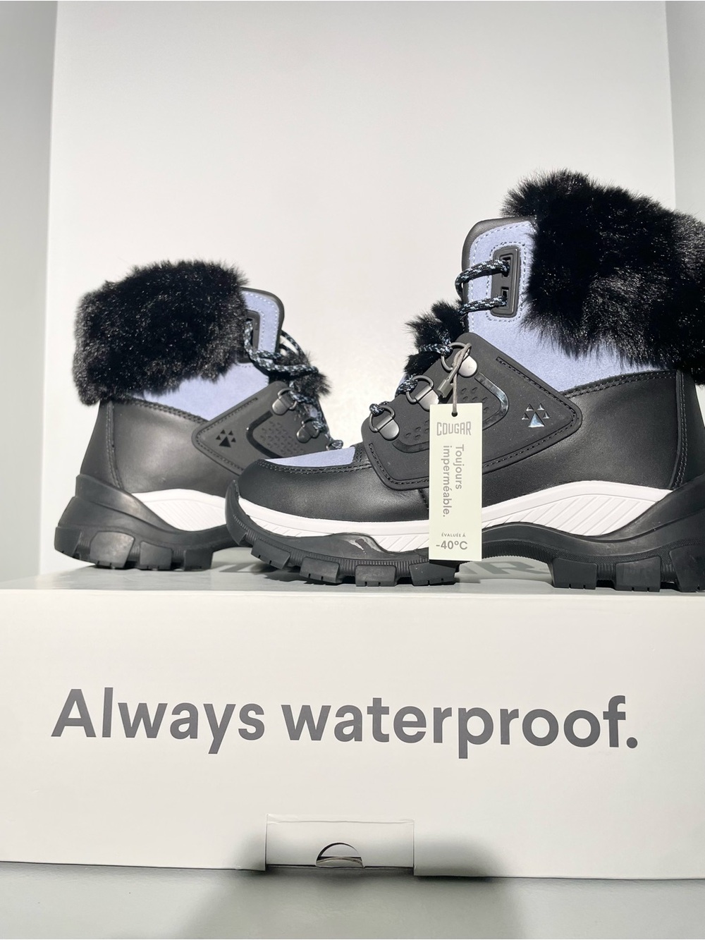 Cougar Ultra Nylon Waterproof Snow Hiker Winter Boots Faux Fur Michelin -40C